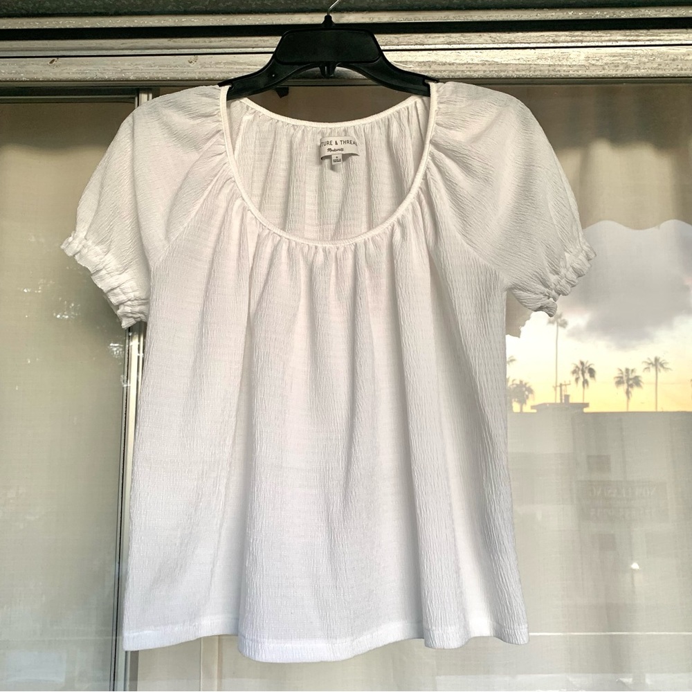 ❗️SALE❗️ Madewell Texture And Thread Peasant Top